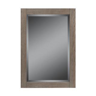 Style Selections 32 in H x 22 in W Strabury Specialty Driftwood Rectangular Bathroom Mirror