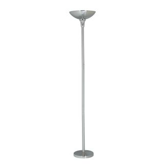 Lite Source 71 in Polished Steel Torchiere Indoor Floor Lamp with Metal Shade