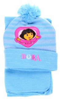 Nickelodeon Dora the Explorer Knit Ski Hat and Scarf for Kids Clothing