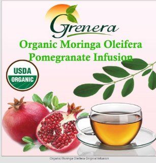 Organic Moringa Oleifera Pomegranate Infusion, 20 Individually Wrapped Tea Bags, Net Wt 40g (1.4oz) Health & Personal Care