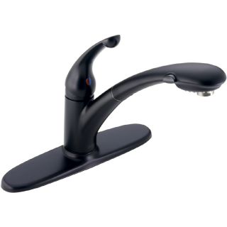 Delta Signature Matte Black Pull Out Kitchen Faucet