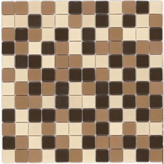 Elida Ceramica Recycled Camel Glass Mosaic Square Indoor/Outdoor Wall Tile (Common 12 in x 12 in; Actual 12.5 in x 12.5 in)