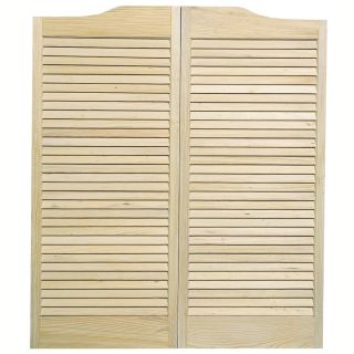 Pinecroft 30 in x 42 in Louvered Pine Cafe Door