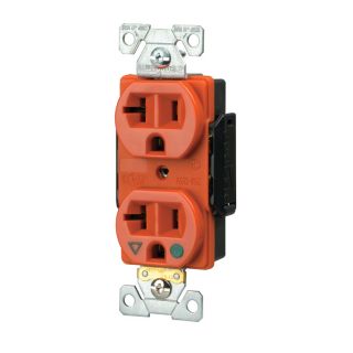 Cooper Wiring Devices 20 Amp Orange Power Electrical Outlet