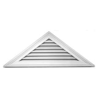 Builders Edge White Vinyl Gable Vent (Fits Opening 10 in x 10 in; Actual 9/12 in Pitch  23 in x 62 in)
