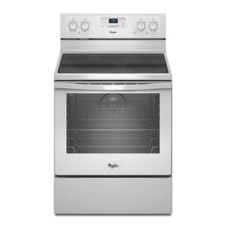 Whirlpool 30 in Smooth Surface Freestanding 5 Element 6.2 cu ft Self Cleaning Convection Electric Range (White)