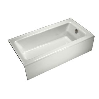 KOHLER Bellwether 60 in L x 32 in W x 14.875 in H Sea Salt Cast Iron Rectangular Skirted Bathtub with Right Hand Drain