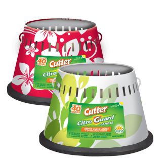 Cutter 4 in Floral Painted Deck Citronella Candle
