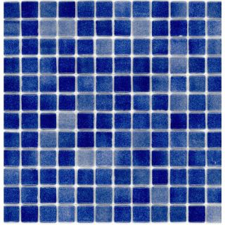 Elida Ceramica Recycled Deep Blue Ice Glass Mosaic Square Indoor/Outdoor Wall Tile (Common 12 in x 12 in; Actual 12.5 in x 12.5 in)