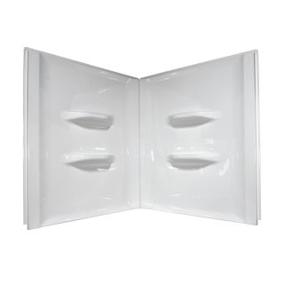 Style Selections Shower Surrounds 48 in D x 52 in H White Acrylic Bathtub Wall Surround