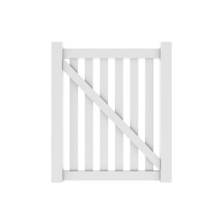 Barrette White Vinyl Fence Gate Kit (Common 48 in; Actual 48.5 in)