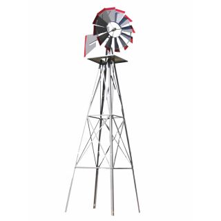 57 1/2 in Gray Steel Decorative Windmill