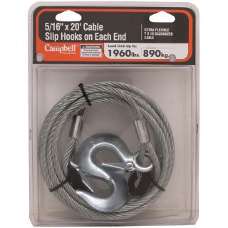 Campbell Commercial 20 ft Weldless Galvanized Wire Steel Cable