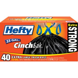 Hefty 40 Count 33 Gallon Outdoor Trash Bags