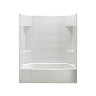 Sterling Accord AFD White Fiberglass and Plastic Wall and Floor 4 Piece Alcove Shower Kit with Bathtub (Common 60 in x 30 in; Actual 74.25 in x 60 in x 30 in)