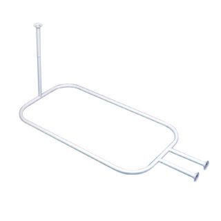Style Selections 66 in White Enclosure Fixed Shower Rod
