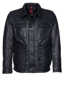 Strellson Sportswear   COMET BETWEEN   Leather jacket   black