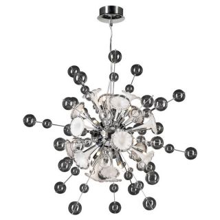 PLC Lighting Circus 57 in W Polished Chrome Pendant Light with Clear Shade