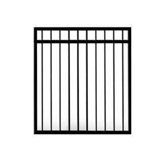 Garden Zone Black/Powder Coated Aluminum Fence Gate (Common 52 in x 44 in; Actual 52 in x 44 in)