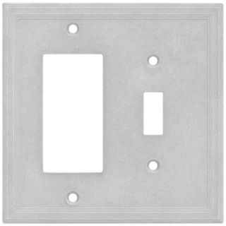 Somerset Collection Somerset 1 2 Gang Gray Combination Cast Stone Wall Plate