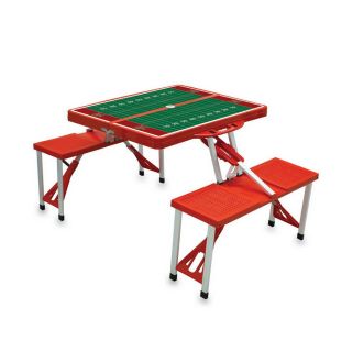 Picnic Time Red Maryland Terrapins Plastic Rectangle Folding Picnic Table