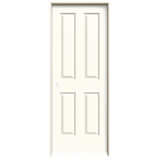 ReliaBilt 4 Panel Square Solid Core Textured Molded Composite Right Hand Interior Single Prehung Door (Common 80 in x 32 in; Actual 81.68 in x 33.56 in)