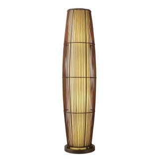 allen + roth 52 in H Aged Bronze Outdoor Floor Lamp with Fabric Shade