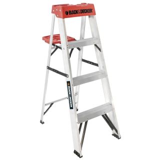 BLACK & DECKER 4 ft Aluminum 250 lb Type I Step Ladder