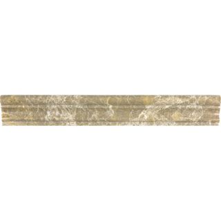 Emperador Light Marble Natural Stone Chair Rail Tile (Common 2 in x 12 in; Actual 2 in x 12 in)