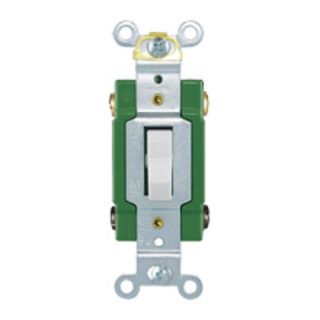 Cooper Wiring Devices 30 Amp White Double Pole Light Switch