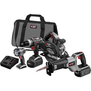 PORTER CABLE 4 Tool 18 Volt Nickel Cadmium Cordless Combo Kit