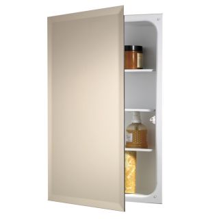 Broan Perfect Square 26 in H x 16 in W Frameless Metal Recessed Medicine Cabinet