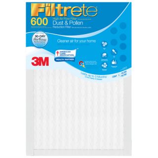 Filtrete Dust and Pollen Reduction Electrostatic Pleated Air Filter (Common 20 in x 20 in x 1 in; Actual 19.6 in x 19.6 in x 1 in)