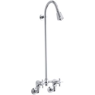 KOHLER Polished Chrome 2 Handle Shower Faucet with Single Function Showerhead