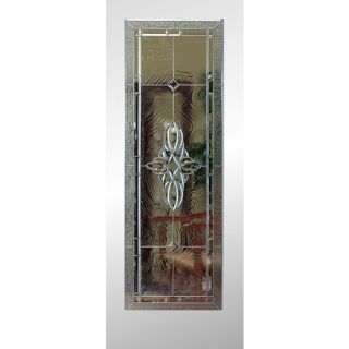 ReliaBilt 24 in x 80 in 1 Lite Solid Core Non Bored Stained Glass Interior Slab Door