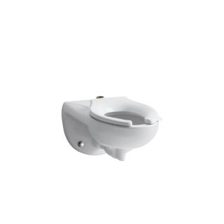 KOHLER Kingston White 1.28 GPF (4.85 LPF) Wall Hung Rough In Elongated Pressure Assist 1 Piece Comfort Height Toilet
