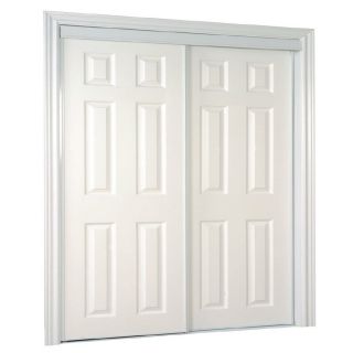 ReliaBilt 6 Panel Sliding Door (Common 80.5 in x 60 in; Actual 80 in x 60 in)