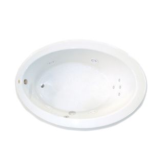 Jacuzzi Gallery 62 in L x 43 in W x 19 in H White Oval Whirlpool Tub