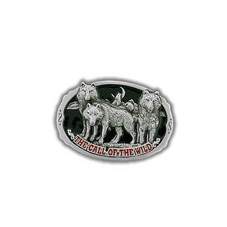 Wolf Pack , Western oval, Pewter Belt buckle Automotive