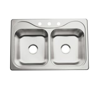 Sterling Southhaven 22 Gauge Double Basin Drop In Stainless Steel Kitchen Sink