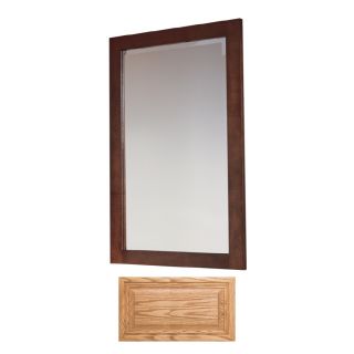 Insignia 32 in H x 20 in W Insignia Medium Oak Rectangular Bathroom Mirror