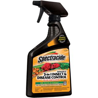 Spectracide 32 oz 3 in 1 Insect & Disease Plus Fertilizer for Gardens Ready to Use Liquid