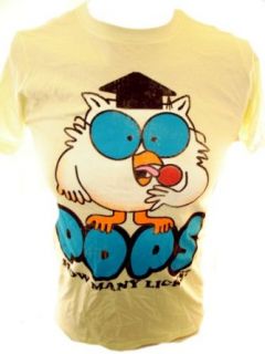 Tootsie Pops Mens T Shirt  Owl "How Many Licks Does it Take" on Distressed Cream Clothing