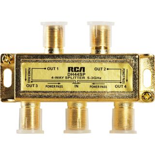 RCA Zinc 4 Way Coax Video Cable Splitter