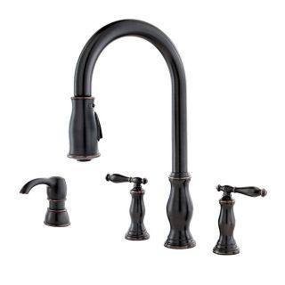 Pfister Hanover Tuscan Bronze 2 Handle Pull Down Kitchen Faucet