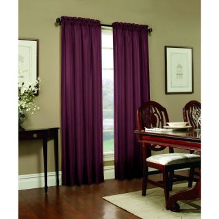 allen + roth Columbia 84 in L Solid Plum Thermal Rod Pocket Curtain Panel