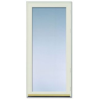 Pella Select 36 in x 81 in Poplar White Full View Safety Storm Door Frame