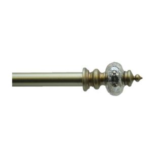 Style Selections 48 in to 84 in Gold Metal Single Curtain Rod
