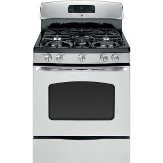 GE 5 Burner Freestanding 5 cu ft Self Cleaning Convection Gas Range (Stainless Steel) (Common 30 in; Actual 30 in)