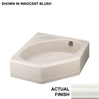 KOHLER 48 in x 44 in Mayflower White Corner Skirted Bathtub with Right Hand Drain